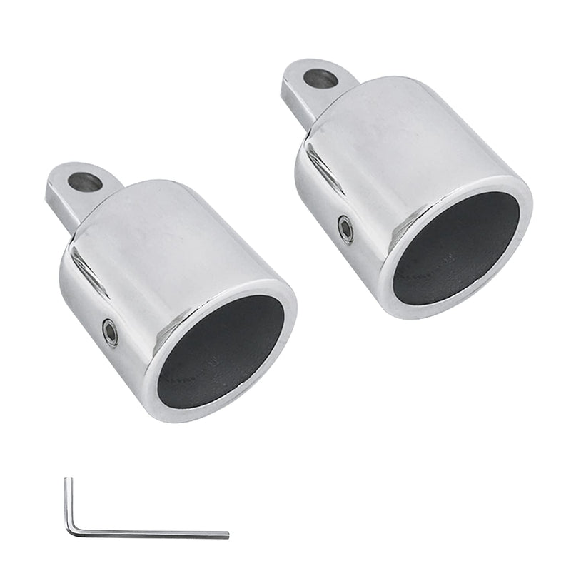 [Australia - AusPower] - SHENGHUISS 2 Pcs 1-1/4 inch(32.8 mm) Bimini Top Cap Eye End Boat Fitting Stainless Steel 316 Fits 1-1/4 inch O.D. Round Tubing with L Shape Hex Key 