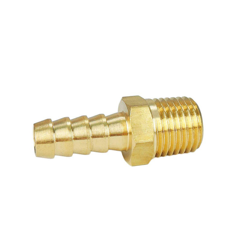 [Australia - AusPower] - Nigo Industrial Co. Brass Hose Fitting, Adapter (1/4" NPT Male x 5/16" Barb, 1) 1/4" NPT Male x 5/16" Barb 