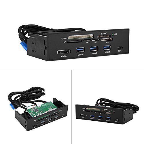 [Australia - AusPower] - fosa 5.25 Inches Multifunction Internal Card Reader Dashboard PC Front Panel Card Reader and USB 3.1 3.0 Port +MS / XD / M2 / MSO 