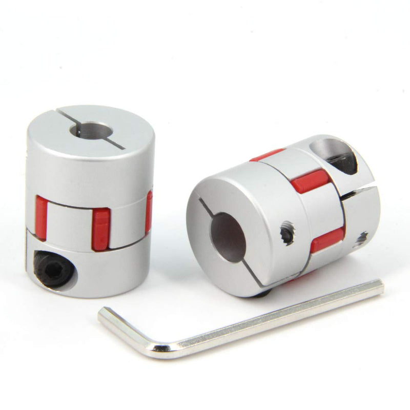 [Australia - AusPower] - Zeberoxyz 2PCS 8mm to 10mm Aluminium Plum Flexible Shaft Coupling Diameter25mm Length30mm 8x10mm Motor Connector Flexible Coupler for 3D Printer CNC Machine and Servo Stepped Motor?8x10mm? D25 L30 