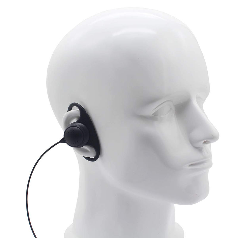 [Australia - AusPower] - Karier 2 Pin D Shape Earpiece with PTT Mic for 2pin Baofeng Kenwood Nexedge Hytera Puxing Wouxun Radio UV-82HP UV-82 UV-5R UV5RA BF-F9 BF-F8HP BF-888S TK250 TK260 TH-215 H-777 RT21 RT22 GT-3TP(2 Pack) 