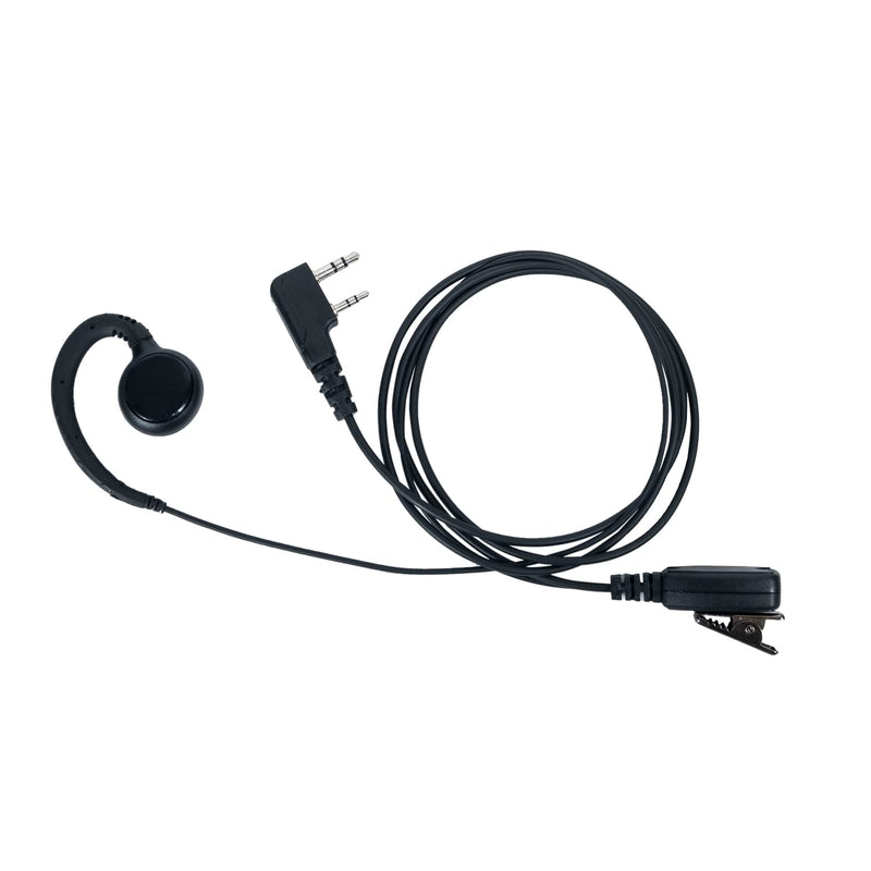 [Australia - AusPower] - Klykon C Shape Swivel Earpiece Headset MIC PTT Compatible with Baofeng UV-5R BF-888S BF-F8HP BF-F9 UV-82 UV-82HP UV-82C Kenwood Walkie Talkies Two Way Radio 2 pin 
