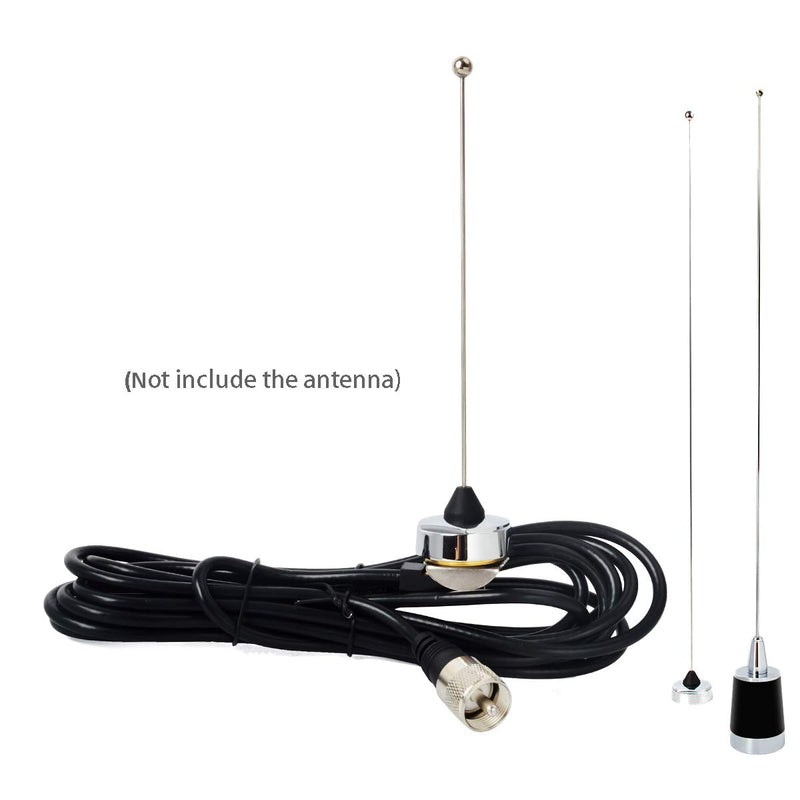 [Australia - AusPower] - UAYESOK NMO Trunk Lip Antenna Mount NMO Cable 3/8" to 3/4" Hole Mount with L-Bracket and RG-58 Coax Cable PL259 for Mobile Vehicle Radio VHF/UHF/CB Radio NMO Antenna 