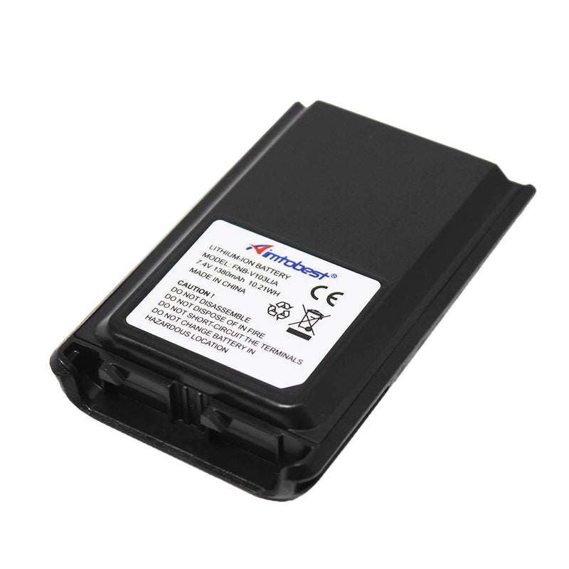 [Australia - AusPower] - FNB-V103LIA FNB-V103Li 1380mAh Li-ion Battery Compatible for Vertex VX-231 VX231 VX-230 VX230 VX-234 VX234 VX-228 VX228 FNB-V103 FNB-V104 (Fits for CD-34/VAC-300 Charger) 