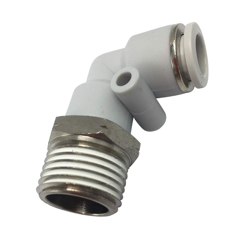 [Australia - AusPower] - Push to Connect 90 Degree Male Elbow 1/4" OD x 3/8" NPT Thread Pneumatic Tube Fitting Pack of 5 