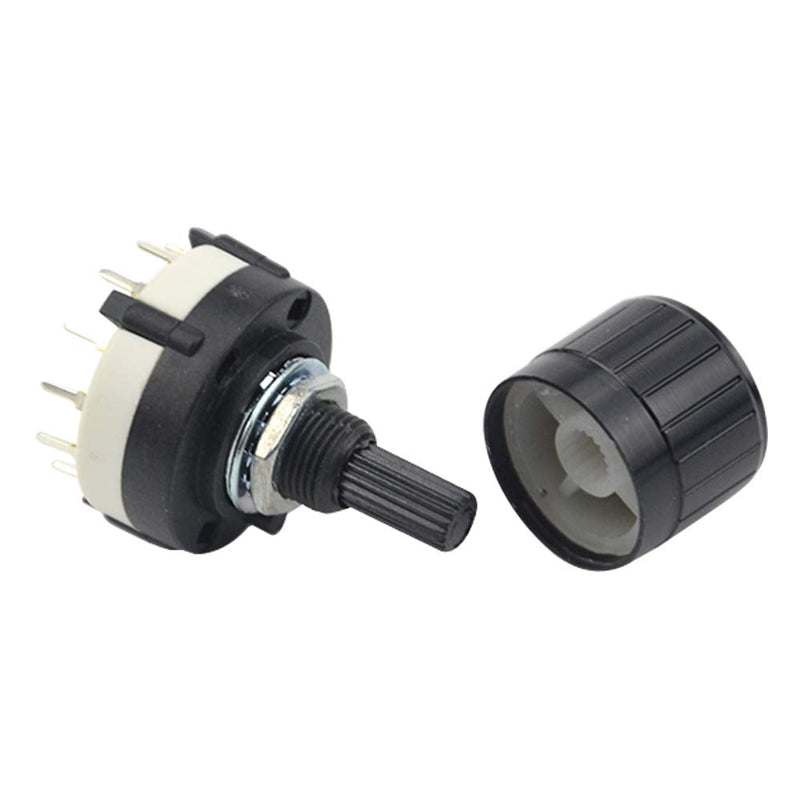 [Australia - AusPower] - WMYCONGCONG 3 PCS RS26 4P12T 4 Pole 12 Position Selectable Band Selector Rotary Switch with Knob 