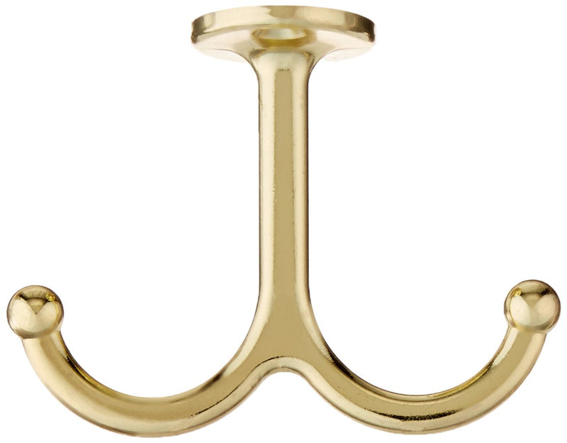 [Australia - AusPower] - National Hardware N245-811 V165 Undershelf Coat Hooks in Brass, 2 pack 