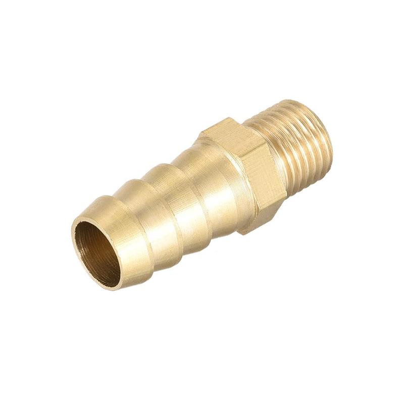 [Australia - AusPower] - uxcell Brass Fitting Connector Metric M10x1 Male To Barb Hose ID 10mm 4pcs 
