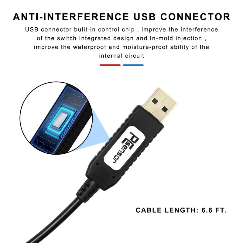 [Australia - AusPower] - PCsensor USB Foot Pedal PC Triple Foot Switch Programmable Computer Keyboard Shortcut Key Customized Combination Key One Key Move for Video Game Office Equipment Control HID (Photoelectric) Photoelectric Switch 