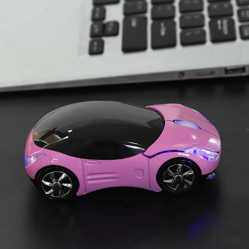 [Australia - AusPower] - Wireless Mouse, 2.4G Wireless Mouse Bluetooth Optical Mouse 1600DPI for Mac/ME/Windows PC/Tablet Gaming Office, 10m Wireless Transmission, Equipped with a Receiver Storage(Pink) 