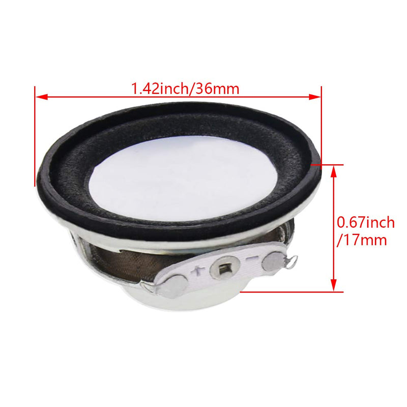 [Australia - AusPower] - Fielect 4Pcs DIY Magnetic Speaker 3W 4 Ohm Speaker 36mm Diameter Round Shape Replacement Loudspeaker 36mm Diameter 20mm Height 3W 4 Ohm 4Pcs 