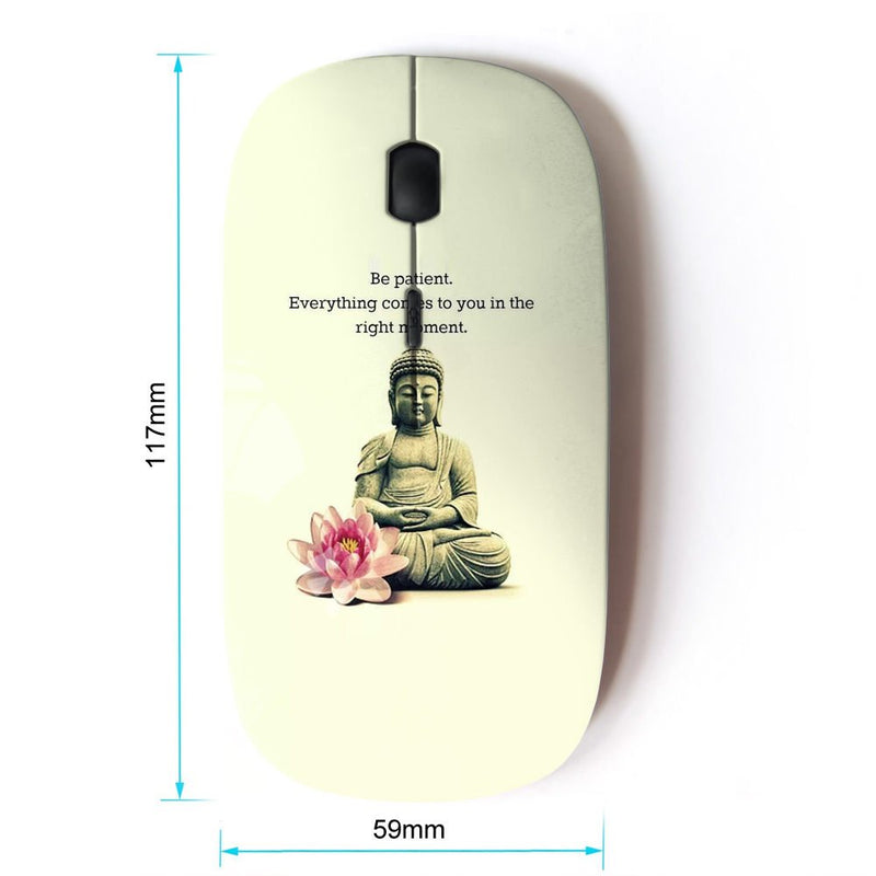 [Australia - AusPower] - KOOLmouse [ Optical 2.4G Wireless Mouse ] [ Buddha Lotus Flower Meditation Quote ] 