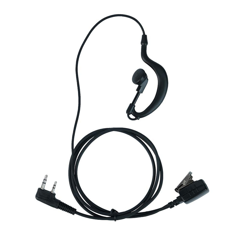 [Australia - AusPower] - Caroo Kenwood Walkie Talkies Earpiece G Shape Headset with PTT Mic Compatible with Baofeng UV-5R BF-888S BF-F8HP BF-F9 UV-82 UV-82HP UV-82C Kenwood Walkie Talkies Two Way Radio 2 pin(10 Pack) 