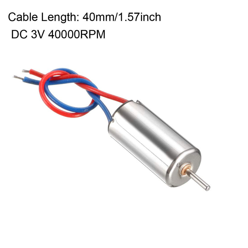 [Australia - AusPower] - uxcell 4PCS DC 3V 40000RPM Coreless Micro Motor 612 6x12mm for Airplane Model RC 