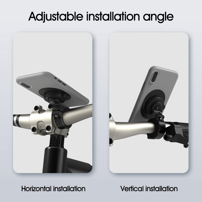 [Australia - AusPower] - Bike Phone Mount,Motorcycle Cellphone Holder with Universal Adapter,Bicycle Out Front Handlebar Mount for Mountain Bike,Scooter,Electric,MTB and Road Bike-Compatible with iPhone/Samsung/Google-Black 【1st Gen】Handlebar Mount-Black 