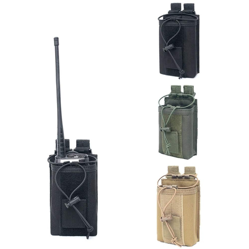 [Australia - AusPower] - Yafeco Tactical Radio Pouch Holder Molle Radio Holster Military Heavy Duty Radios Pouch Bag for Two Ways Walkie Talkies, Adjustable Storage Tools Case 