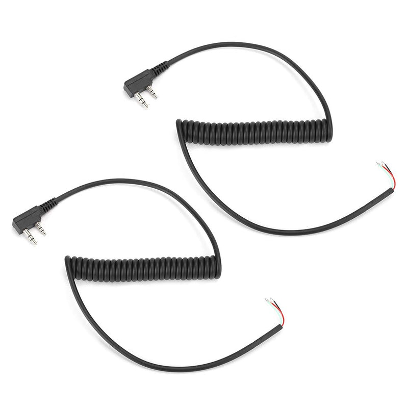 [Australia - AusPower] - Zopsc 2PCS Electric Microphone Speaker Mic 2 Pins 4 Wires Supplies Cable Line for Baofeng UV5R for Kenwood TK370 