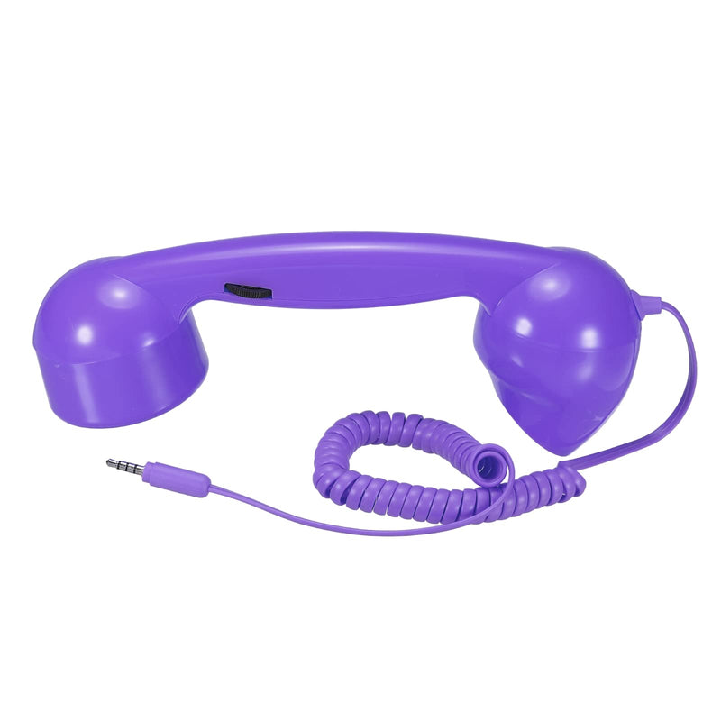 [Australia - AusPower] - MECCANIXITY 3.5mm Retro Telephone Handset Phone Telephone Receiver for Microphone Speaker Purple 