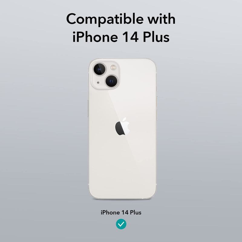[Australia - AusPower] - ESR Classic Hybrid Magnetic Case with HaloLock, Compatible with iPhone 14 Plus case, Compatible with MagSafe, Shockproof Military-Grade Protection, Scratch-Resistant Back, Clear 