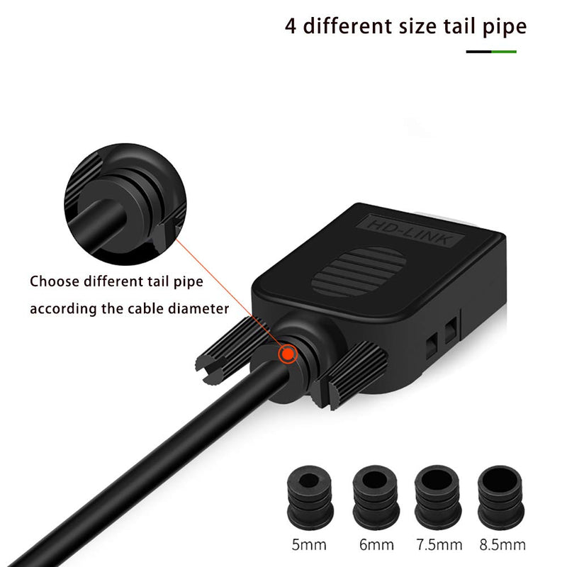 [Australia - AusPower] - COMOPEZ 2Pcs DB9 Breakout Connector Solderless RS232 D-SUB Serial to 9-pin Port Terminal Female Adapter Connector Breakout Board Module with Case 
