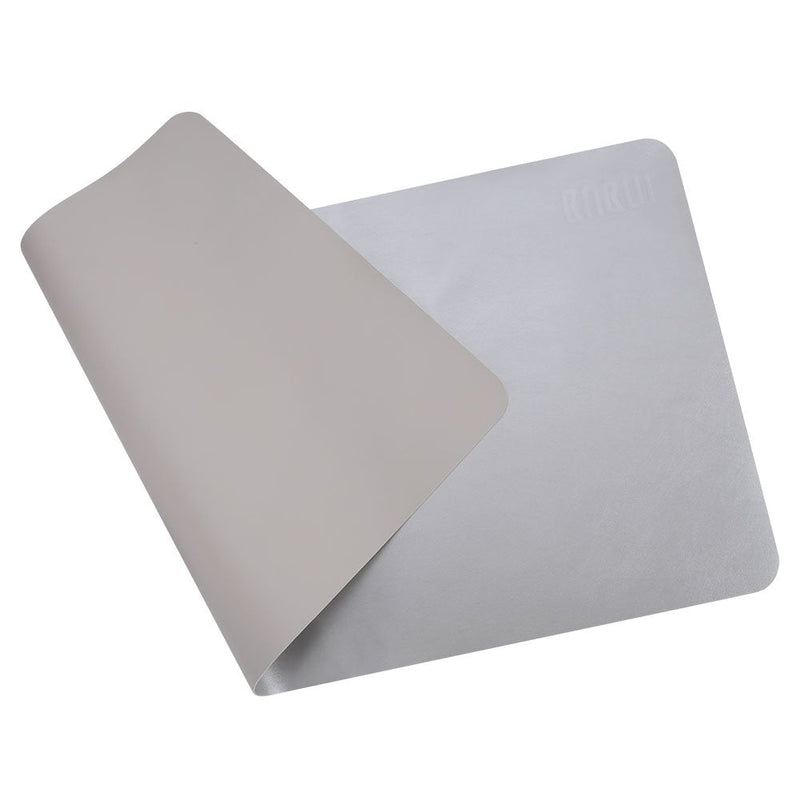 [Australia - AusPower] - BUBM PU Leather Double Sided Desk Pad Computer Mat Desk Writing Mat for Office and Home, Desk Pad Protector, Mouse Pad, Laptop Desk Pad, Ultra Thin 2mm - 31.5"x15.8" (Gray) 