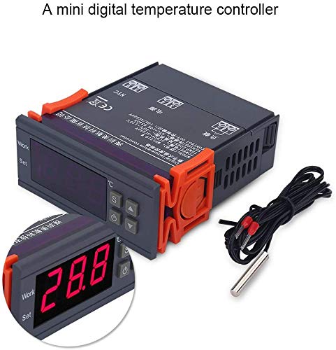 [Australia - AusPower] - WINGONEER Mini Digital Temperature Controller Thermostat with Sensor -50~110 ℃, 220V 10A LCD Display Thermostat for Refrigerators 