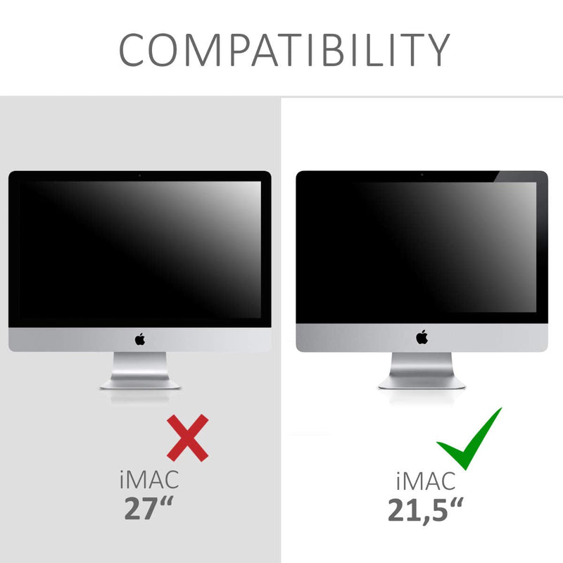 [Australia - AusPower] - kwmobile Cover Compatible with Apple iMac 21.5" - 4-in-1 Case - Don't Touch My Mac White/Black Don't Touch My Mac 02-01 