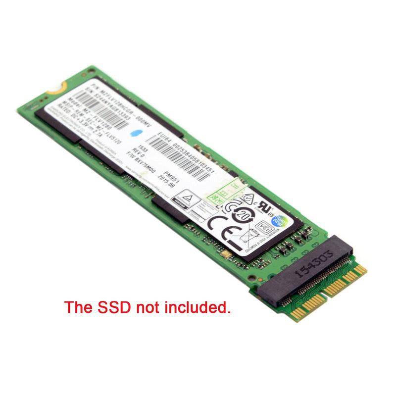 [Australia - AusPower] - NFHK 12+16pin 2014 2015 Mac to M.2 NGFF M-Key AHCI SSD Convert Card for MAC A1493 A1502 A1465 A1466 Green NVME SSD to MAC 2013-2017 