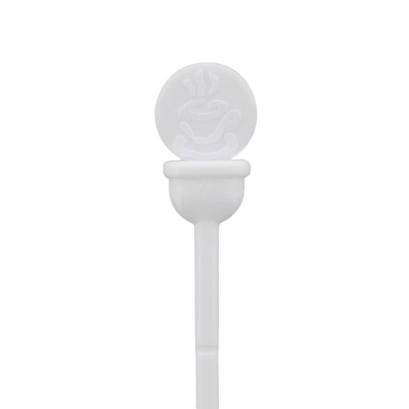 [Australia - AusPower] - StixToGo 4.75" White Stir N Plug Beverage Plug Coffee Stoppers & Coffee Stirrers for Disposable Lids, Package of 200 