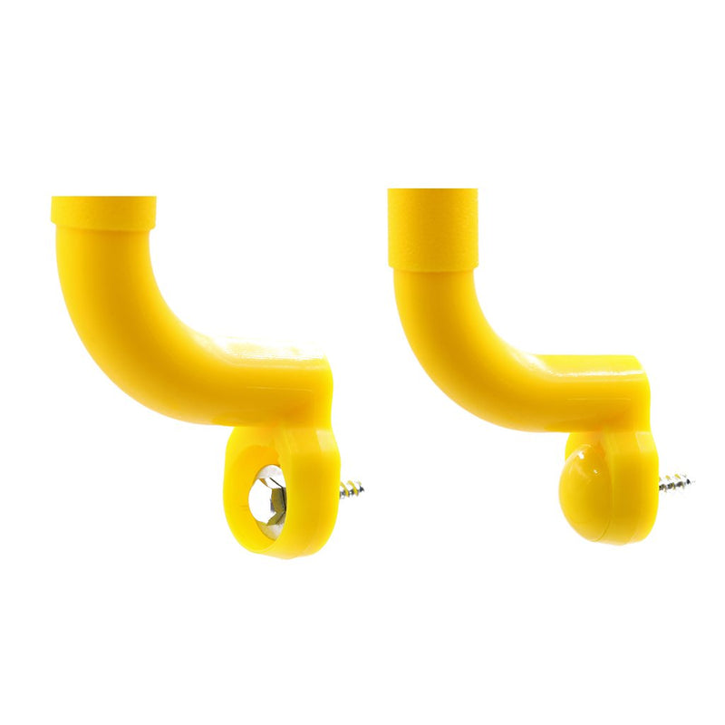 [Australia - AusPower] - Ymeibe Kids Playground Handles Outdoor Indoor Plastic Nonslip Safety Hand Grips for Playset Climbing Frame Tree Play House 10" (Yellow) Yellow 