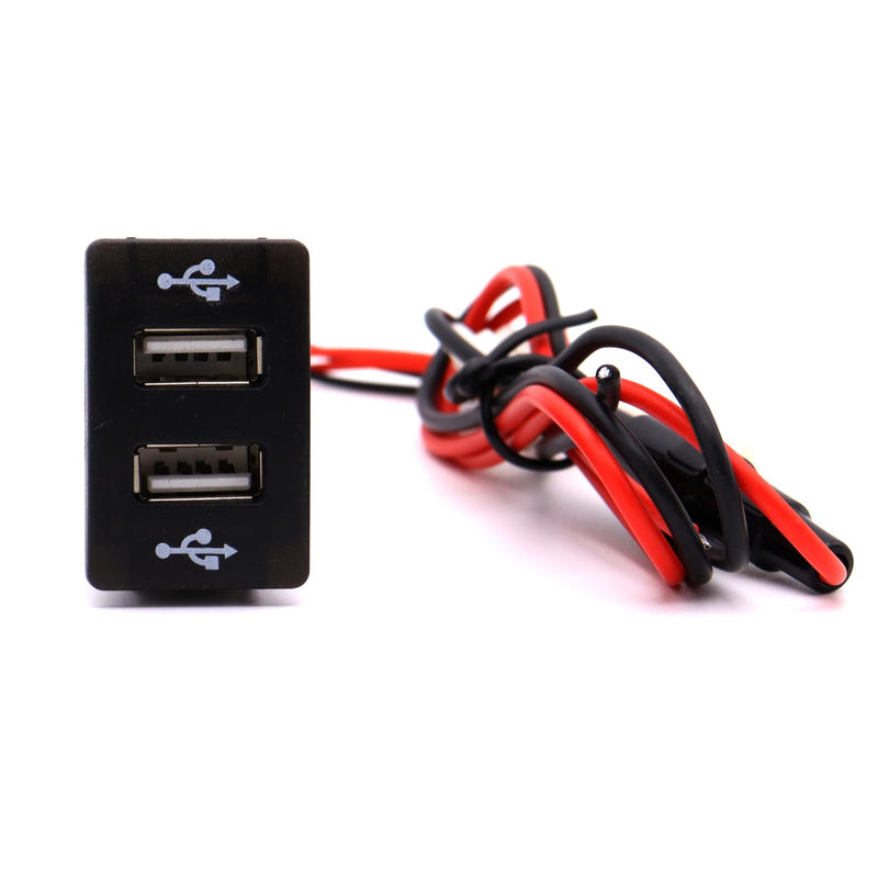 [Australia - AusPower] - MOTONG Dual USB Socket for Honda - 2.1A Dual USB Power Socket Port for iPhone 8 7 6 5,Samsung Huawei,LG,MP3 and More(37 * 24mm) 