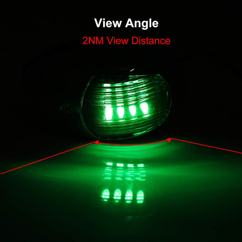 [Australia - AusPower] - Osinmax Boat Navigation Light, Marine Navigation Lights, Bow Light for Boats Led. Ideal for Pontoon and Small Boat （Black） 