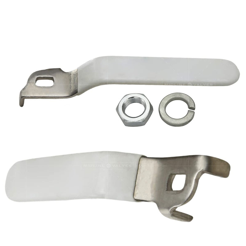 [Australia - AusPower] - Midline Valve 832AHSSN256 Replacement Lever Handle for 3/4 in. Ball Valve, Stainless Steel Quarter Turn with Vinyl Grip for Natural Gas, brass Single Pack 3/4 in. 