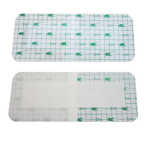 [Australia - AusPower] - zinnor Adhesive Wound Dressing，Waterproof Bath Posts, Self-Paste Transparent Fixer Plaster Stretch Fixation Tape (10Pcs Wound Dressing 3.9 x 9.8''(10 cm x 25 cm)) 3.9x9.8 Inch (Pack of 10) 