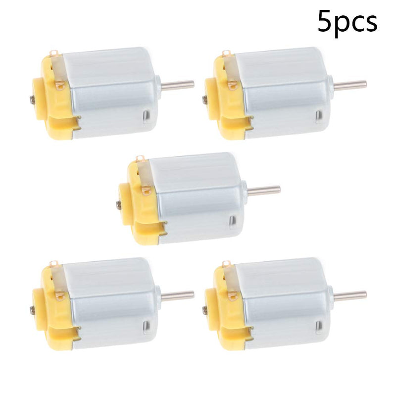 [Australia - AusPower] - Fielect 5Pcs DC 3V 21000RPM Mini Metal Gearwheel Micro Speed Reduction Motor Mini Gear Box Motor RC Car Robot Model DIY Engine Toy 5 