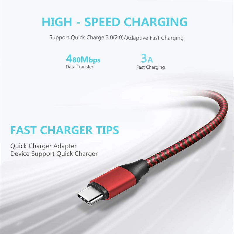 [Australia - AusPower] - TPLTECH USB Type C Cable Fast Charging(2-Pack 6 FT) Compatible LG Stylo 6 5 4, K51 G8x G8 G7 G6, LG ThinQ V60 V50 V50S V40 V35 V30 V20,Nylon Braided Charger Cord 