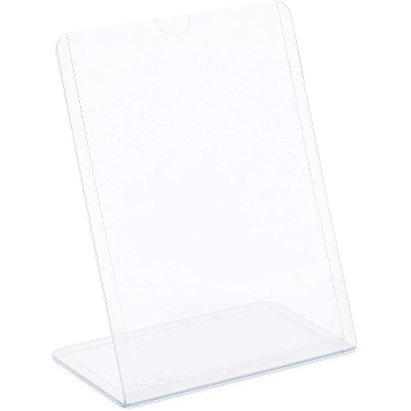 [Australia - AusPower] - Clear Slant Back Acrylic Sign Holder, Vertical Display Stand (5 x 7 in, 6 Pack) 