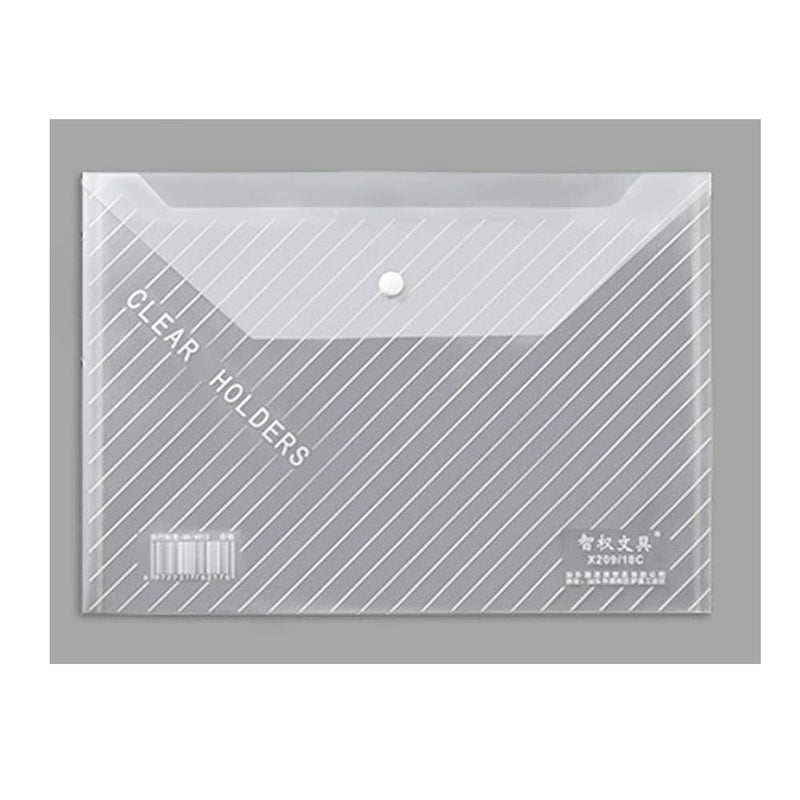 [Australia - AusPower] - 20 Pack A4 Poly Envelope Folder with Snap Button, Clear Waterproof Plastic Document Envelope Premium Quality Envelopes Folder for School Home Work Office Organization Filing Envelopes 