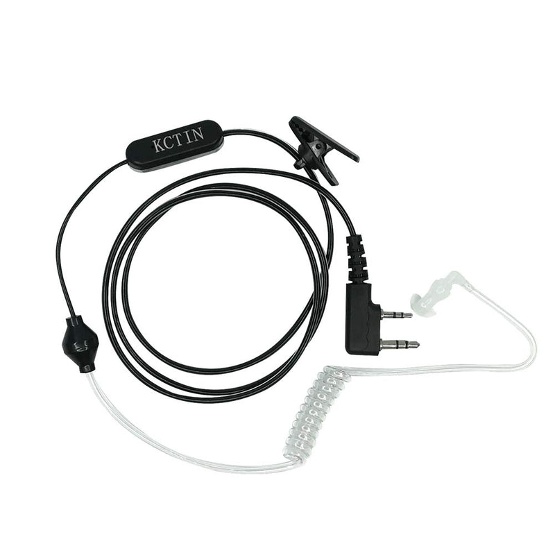 [Australia - AusPower] - Walkie Talkies Earpieces (10 Packs) for Baofeng UV-5R BF-888S Retevis H-777 Kenwood PUXING with 2 Pins Acoustic Tube Headset with Mic 