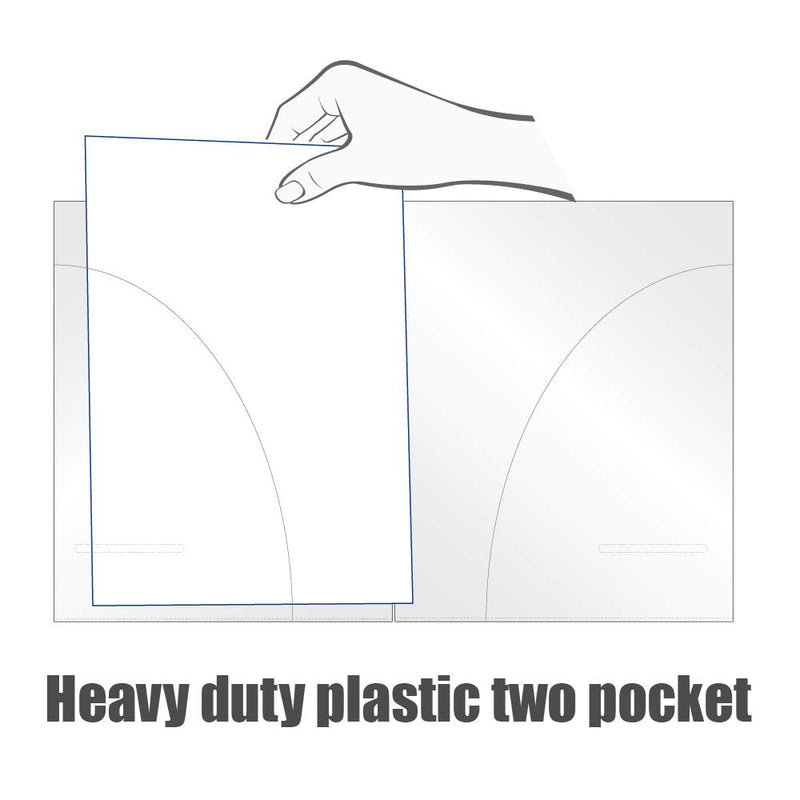 [Australia - AusPower] - Olivia tree 10 Pack View Poly 2 Pocket Folder, Letter Size, Glossy Laminated White Paper Folders, Letter Size, Portfolios by Better Office Products 