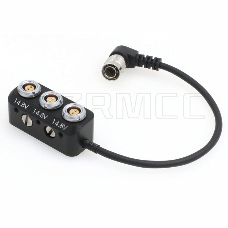[Australia - AusPower] - SZRMCC Hirose 4 Pin Male to 3X 2Pin Female Camera Power Splitter 1 to 3 Box for Sony F5 F55 ARRI Amira Camera 