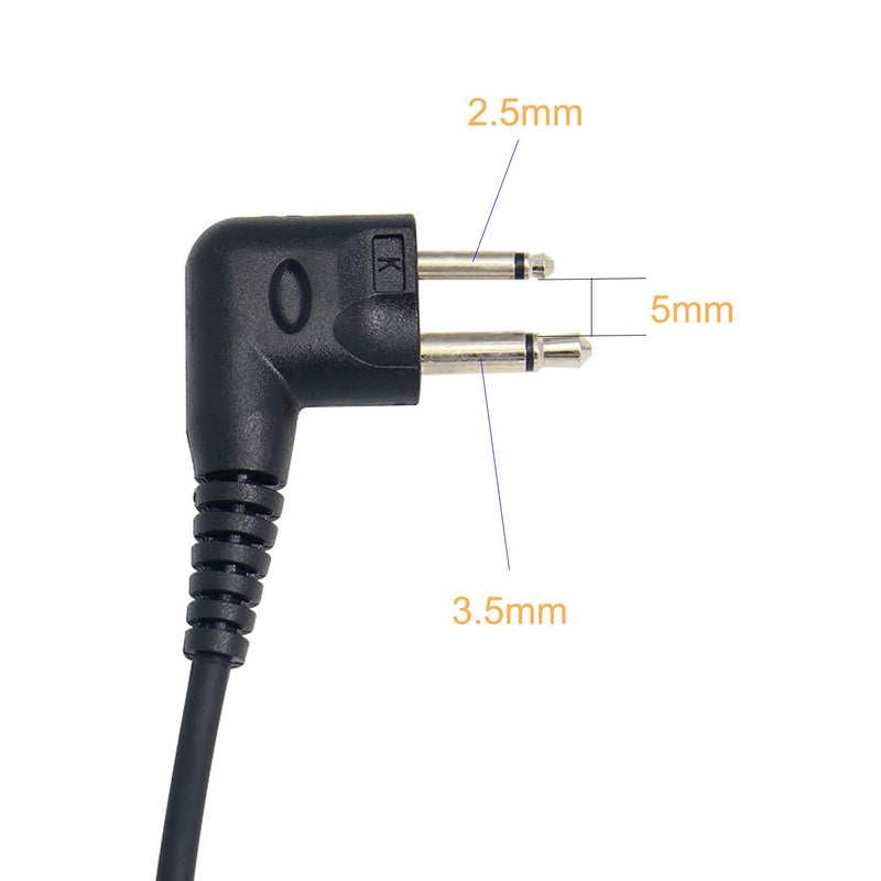 [Australia - AusPower] - Single Wire Earpiece with Reinforced Cable for Motorola Radios CLS1410 CLS1110 BRP40 CP200 CP200D CP185 DTR650 RDU2020 RDU4100 RDU4160D RDU2080D RMU2040 RMU2080D CLS, G Shape Headset 