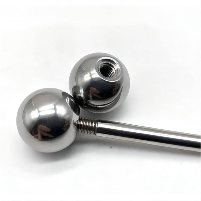 [Australia - AusPower] - 20Pcs Threaded Steel Ball,10mm Replacement Chromium Steel Balls M4 Threaded for Kossel K800 3D Printer Magnetic Ball Joint System 