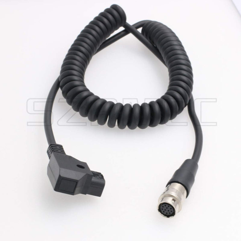 [Australia - AusPower] - SZRMCC D tap to 12Pin Hirose Female Coiled Cable GH4 Power for Canon Fujinon Nikon B4 2/3" Lens (Coiled Cable) 