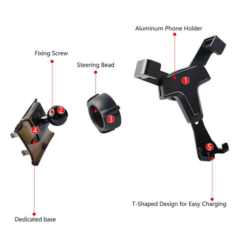 [Australia - AusPower] - 1797 Phone Holder Mount for Jeep Renegade Accessories Car Cell Phone Cradle Air Vent Gravity Navigation Upgraded 