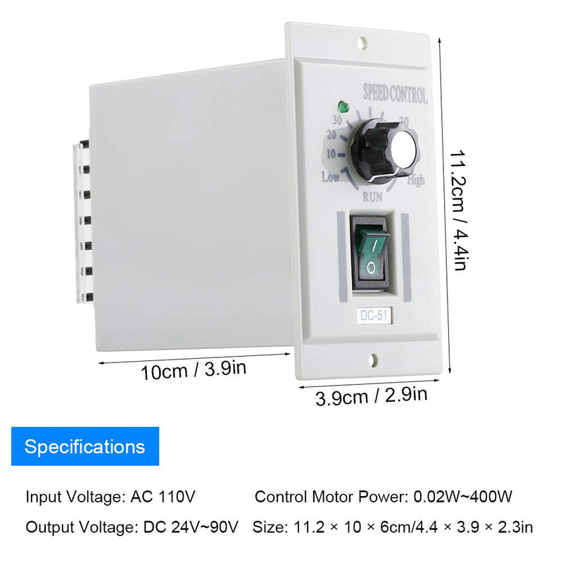 [Australia - AusPower] - DC Motor Speed Controller, 24V-90V Adjustable Single Phase Motor Speed Controller for 24V, 36V, 90V DC Motors (1pc) 