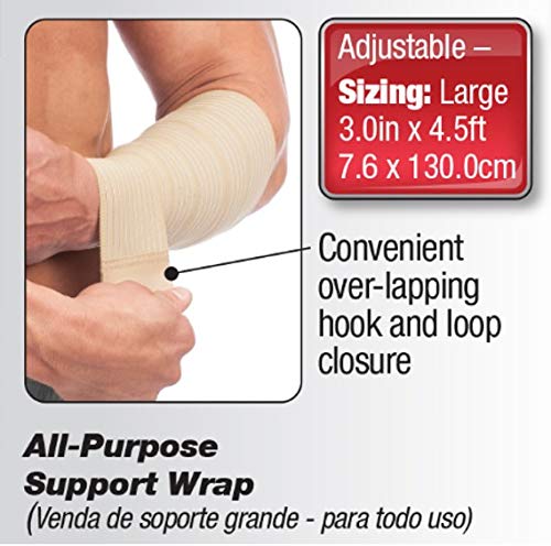 [Australia - AusPower] - Mueller Unisex's Beige Elasticated Wonder Wrap, L/XL 