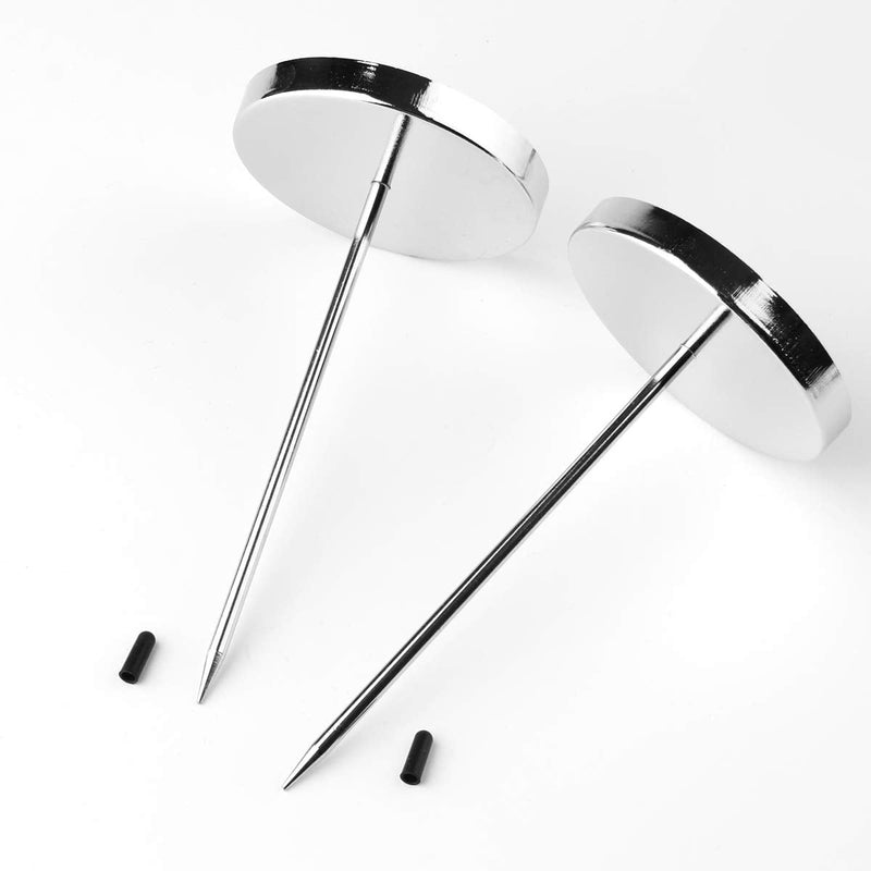 [Australia - AusPower] - 4pcs Desk Receipt Holder Bill Fork Receipt Spike Stick Silver Restaurant Check Spindle 5.5 Inch by HRLORKC… 4 