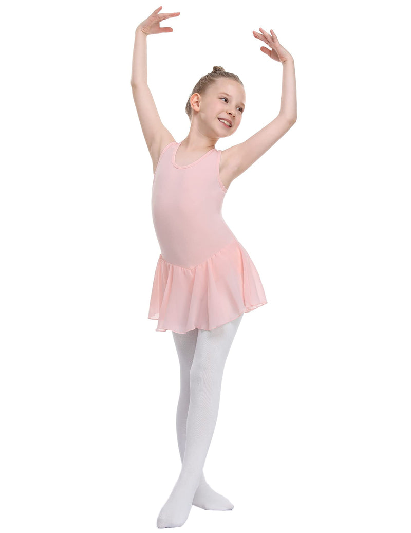 [Australia - AusPower] - Flypigs Toddler Ballet Leotard Gymnastic Ballet Dress Outfit Dance Leotard with Skirt, 8-9Y 