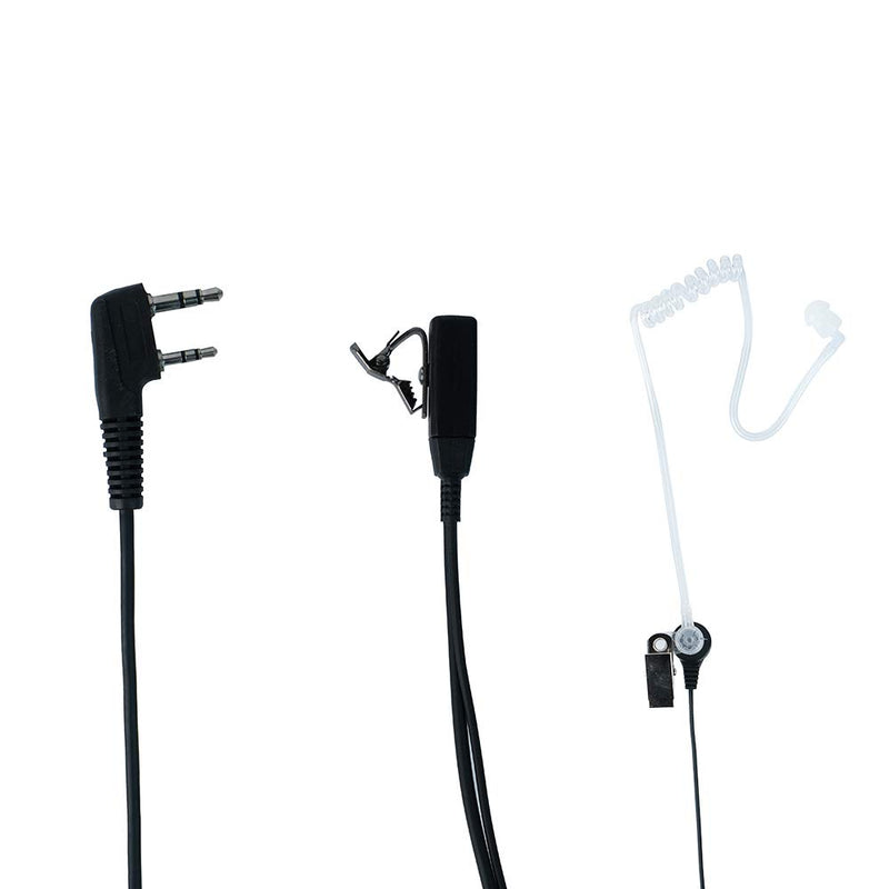 [Australia - AusPower] - Caroo Kenwood Radio Earpiece 2 Pin Covert Acoustic Tube Headset with Mic PTT for Baofeng UV-5R BF-888S BF-F8HP BF-F9 UV-82 UV-82HP UV-82C Kenwood TK-2107 TK-3107 Walkie Talkies Two Way Radio,2 Pack 